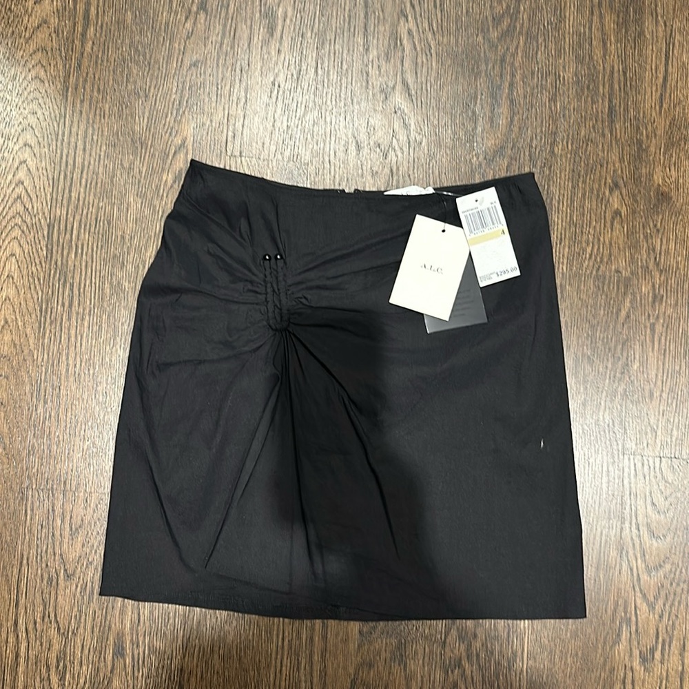 NWT A.L.C. size 4 black linen blend uring skirt